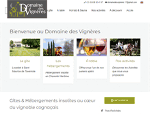 Tablet Screenshot of domaine-des-vigneres.com